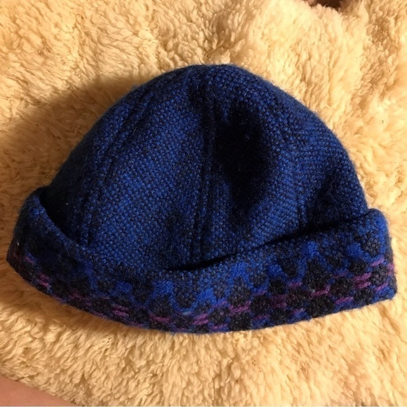 𝅺vintage woven wool winter hat/ toque. Nova Scotian artisan. Women’s O/S. - Picture 3 of 5